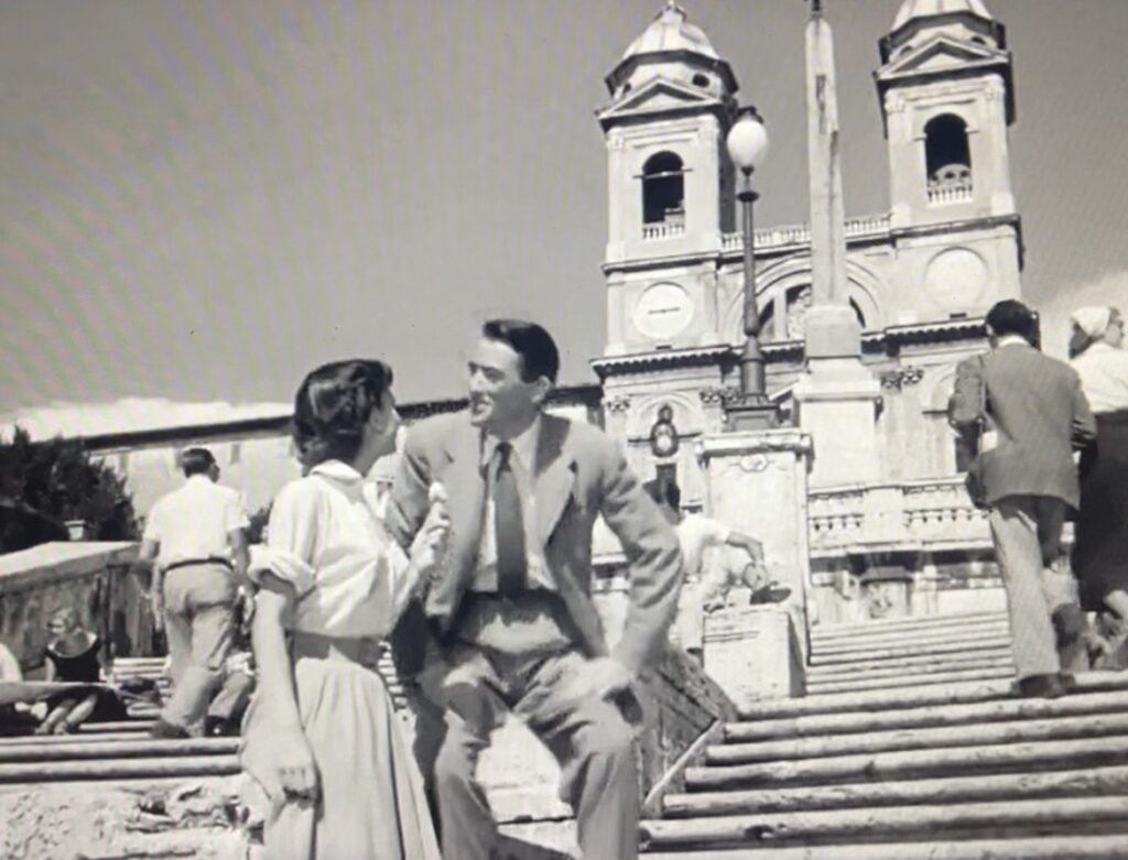 Kadr z filmu Rzymskie wakacje (1953, Roman Holiday, reż. William Wyler)